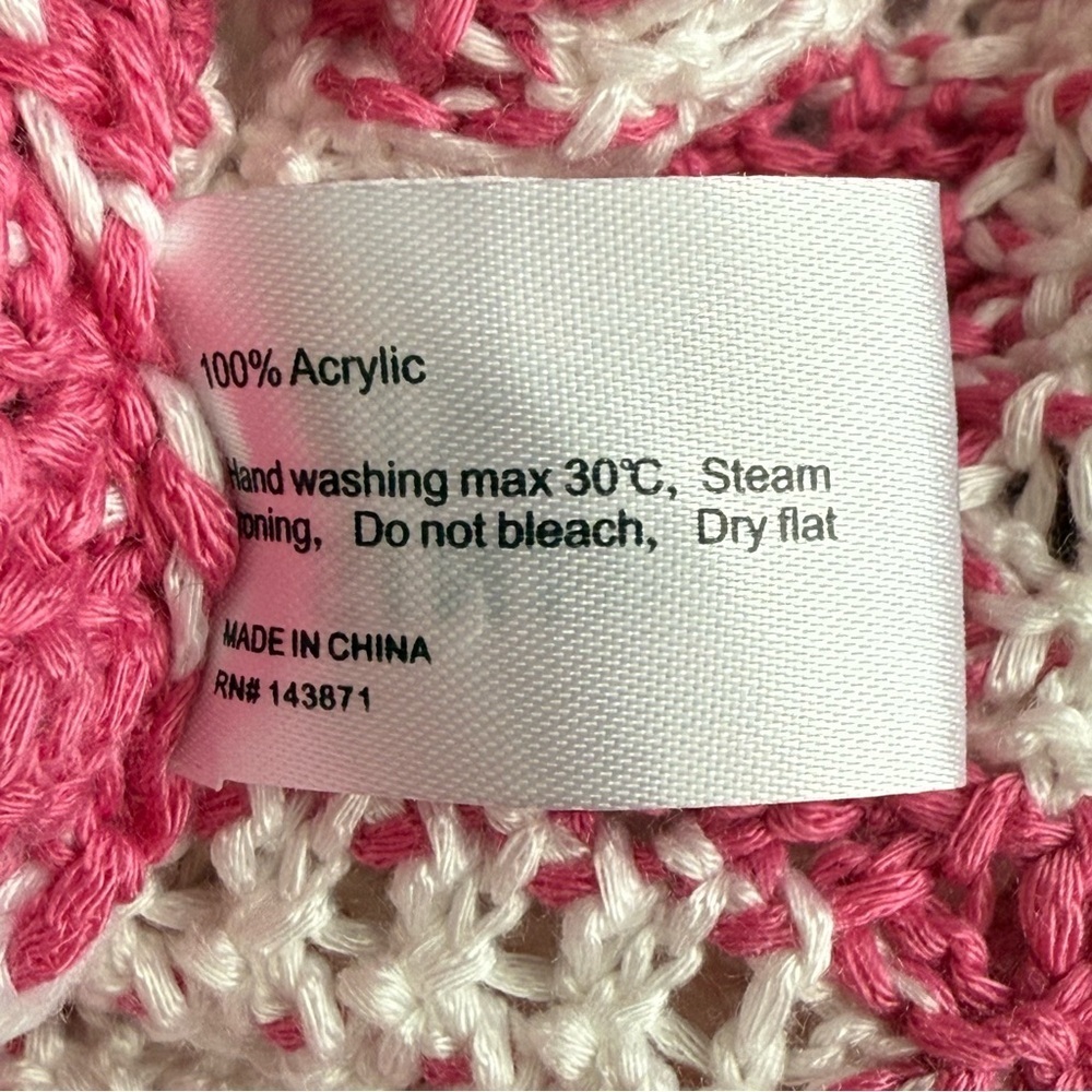 Frankies Bikinis Jasper Crochet Skirt In Pink Checker Size Small - Picture 6 of 10